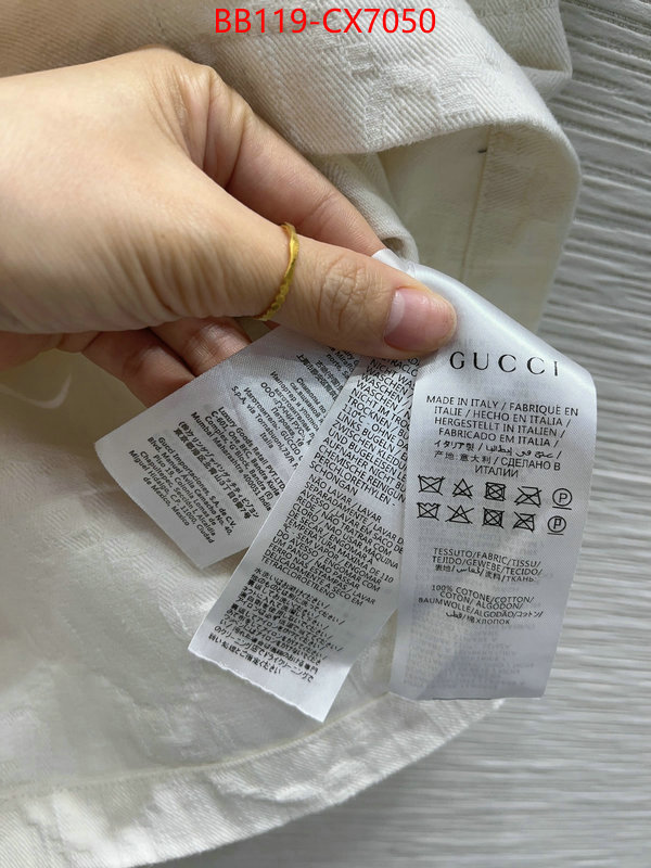 Clothing-Gucci high quality replica designer ID: CX7050 $: 119USD