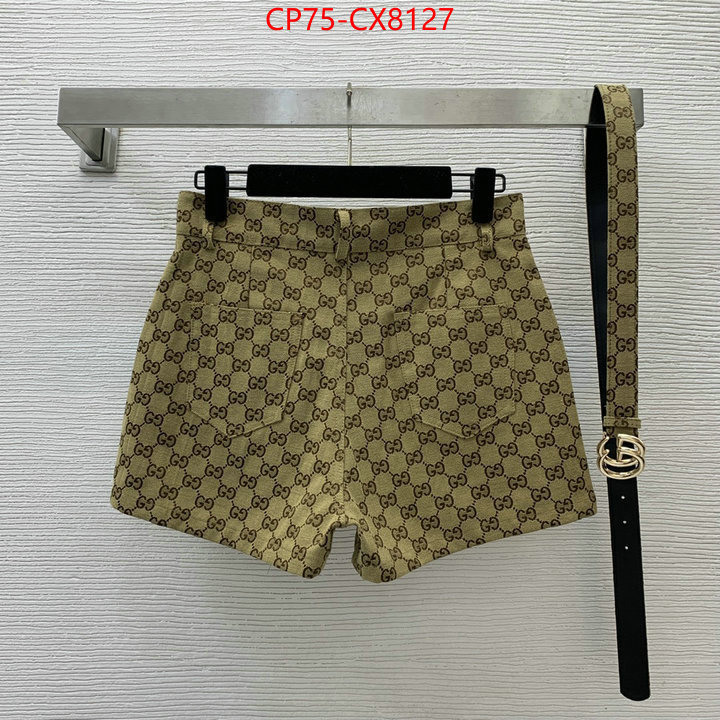 Clothing-Gucci designer high replica ID: CX8127 $: 75USD