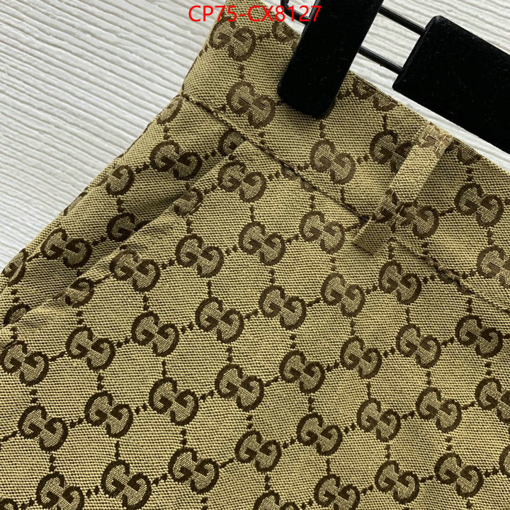 Clothing-Gucci designer high replica ID: CX8127 $: 75USD