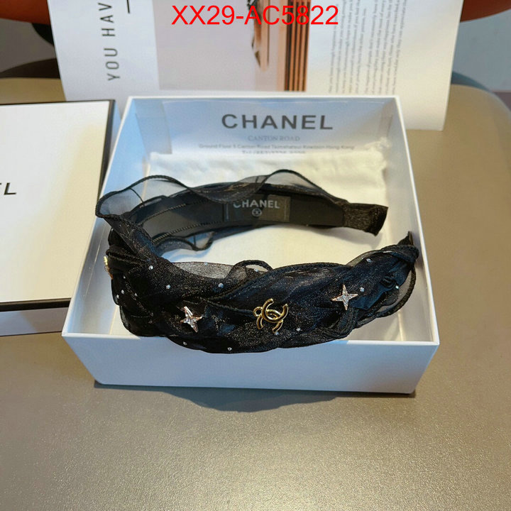 Hair band-Chanel knockoff highest quality ID: AC5822 $: 29USD