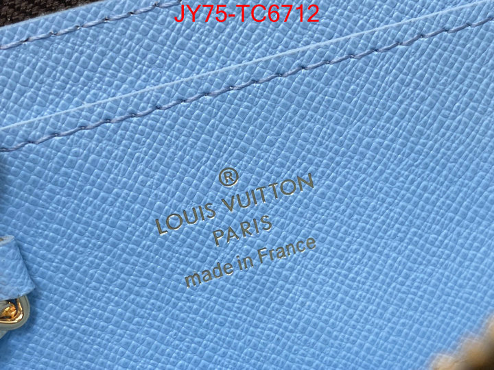 LV Bags(TOP)-Wallet replica aaaaa+ designer ID: TC6712 $: 75USD,