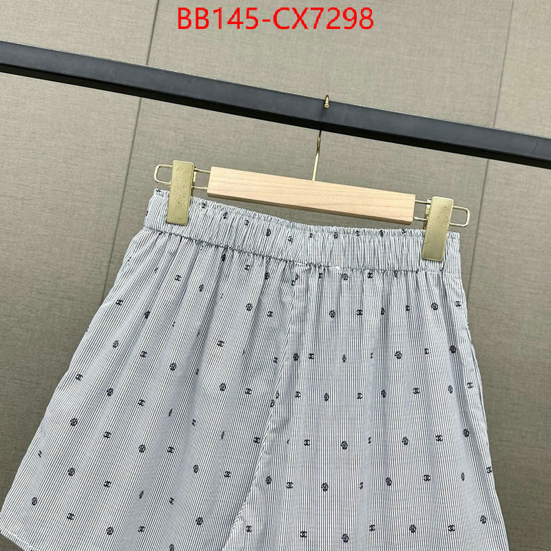 Clothing-Chanel what best designer replicas ID: CX7298 $: 145USD