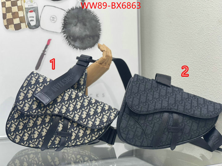 Dior Bags(4A)-Saddle- first copy ID: BX6863 $: 89USD,