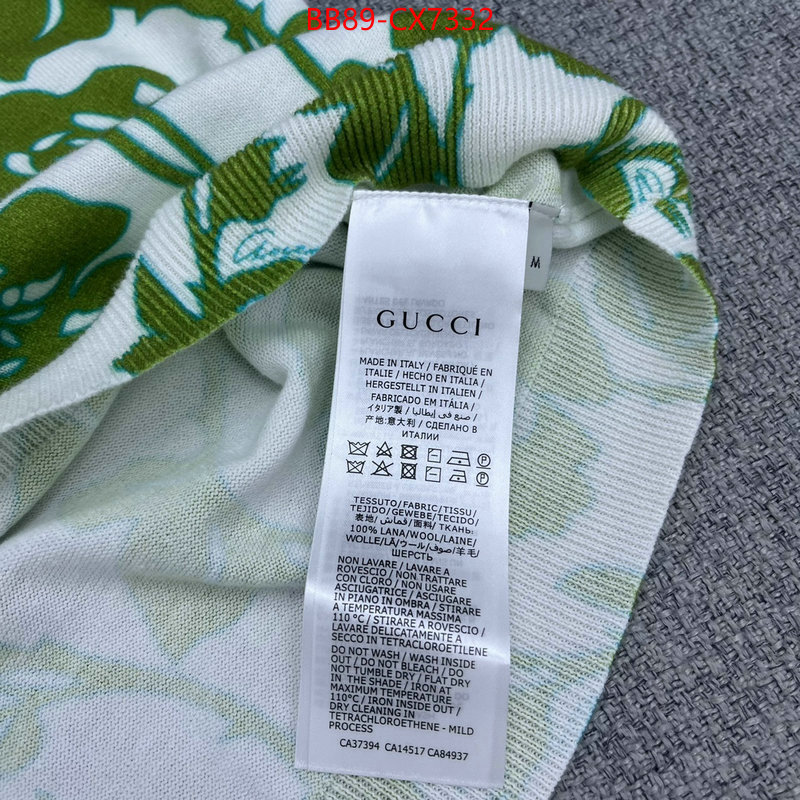 Clothing-Gucci cheap wholesale ID: CX7332 $: 89USD