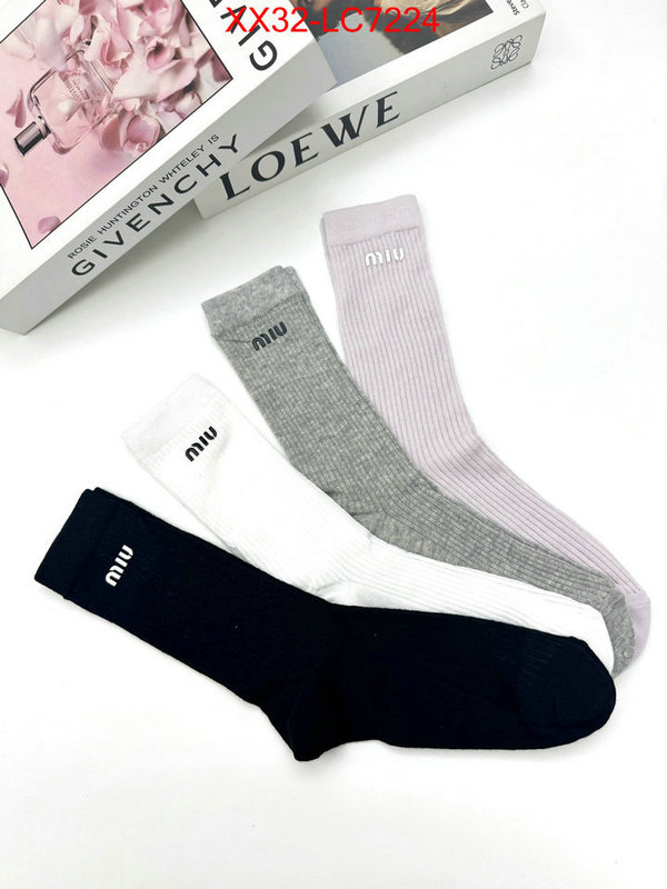 Sock-Miu Miu designer 7 star replica ID: LC7224 $: 32USD