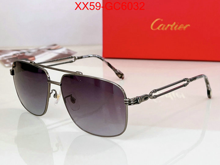 Glasses-Cartier brand designer replica ID: GC6032 $: 59USD