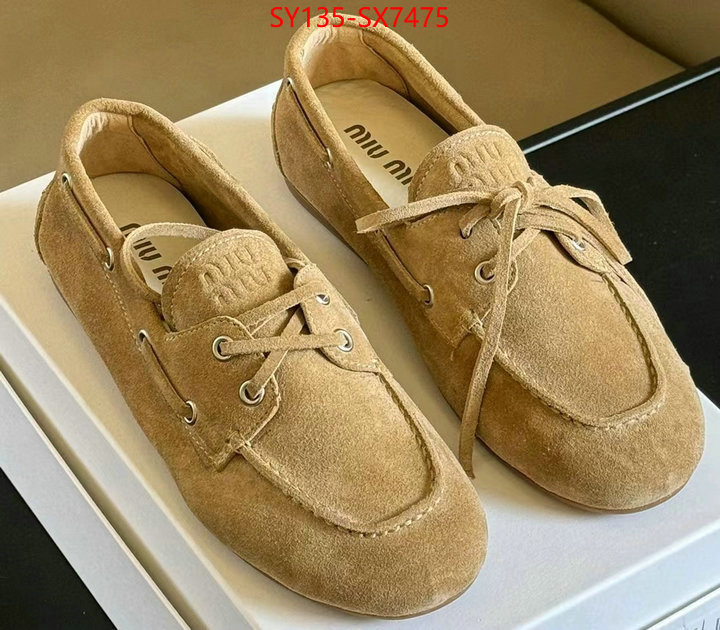 Women Shoes-Miu Miu high quality 1:1 replica ID: SX7475 $: 135USD