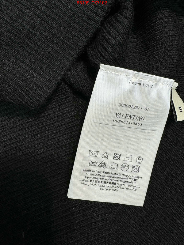 Clothing-Valentino what is a counter quality ID: CX7102 $: 109USD