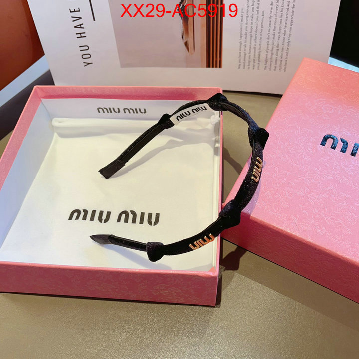 Hair band-MIU MIU luxury fake ID: AC5919 $: 29USD