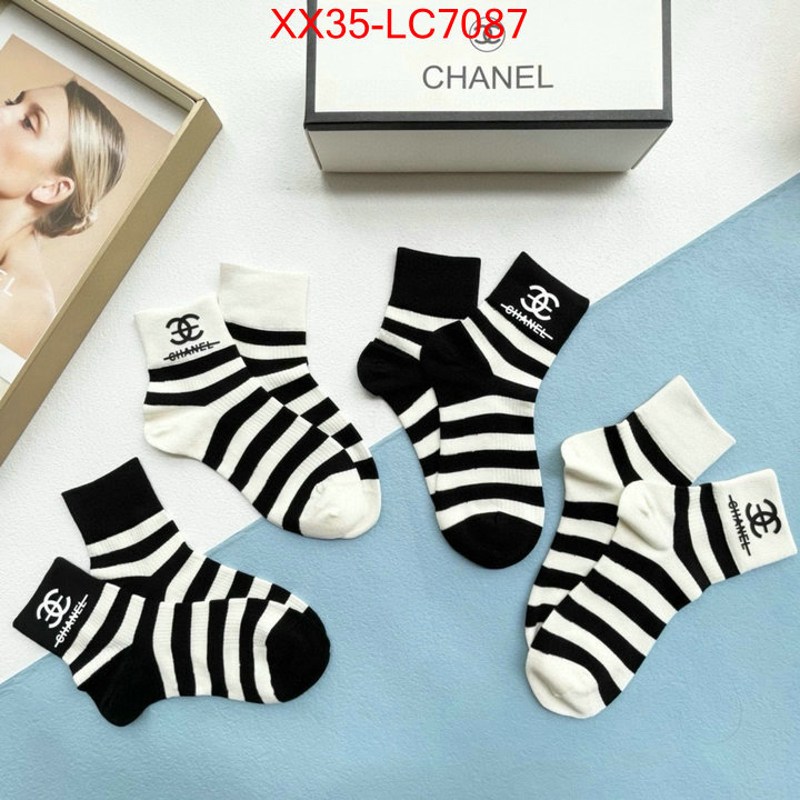 Sock-Chanel designer fake ID: LC7087 $: 35USD