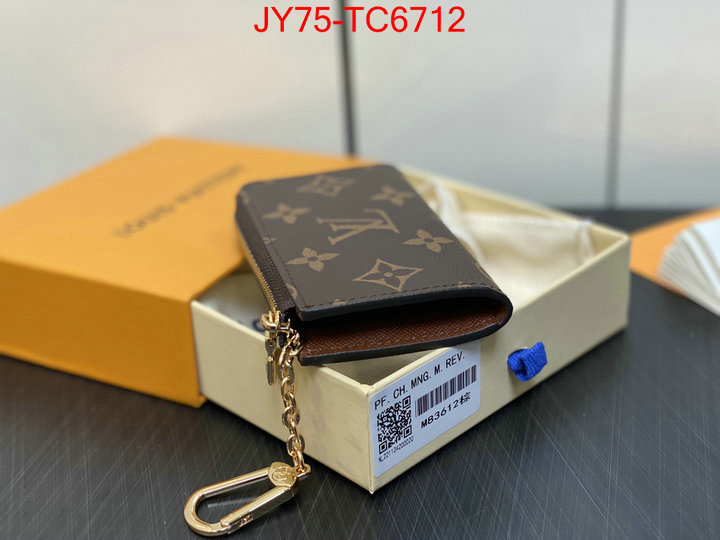 LV Bags(TOP)-Wallet replica aaaaa+ designer ID: TC6712 $: 75USD,