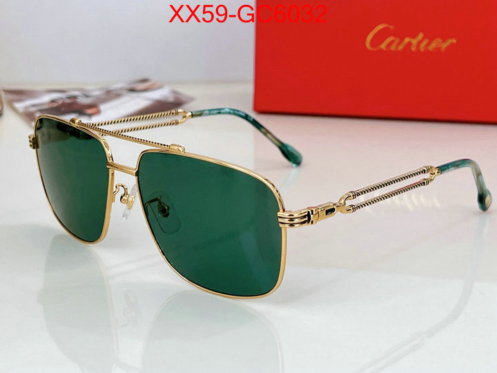 Glasses-Cartier brand designer replica ID: GC6032 $: 59USD