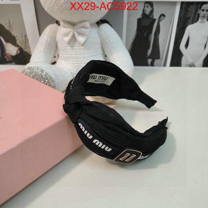 Hair band-MIU MIU luxury shop ID: AC5922 $: 29USD