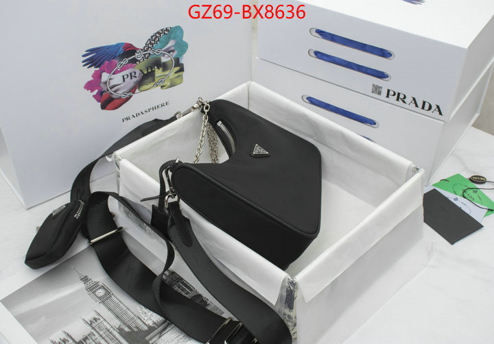 Prada Bags(4A)-Re-Edition 2005 china sale ID: BX8636 $: 69USD,