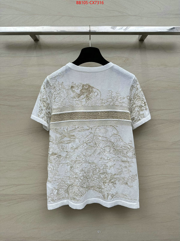 Clothing-Dior top brands like ID: CX7316 $: 105USD