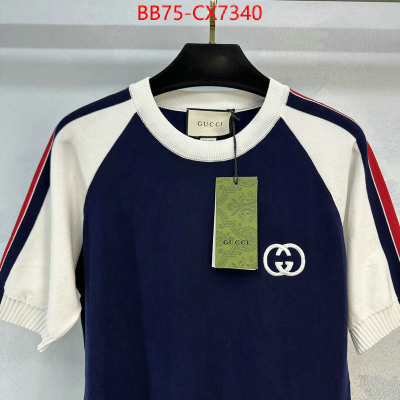 Clothing-Gucci where can i buy the best quality ID: CX7340 $: 75USD