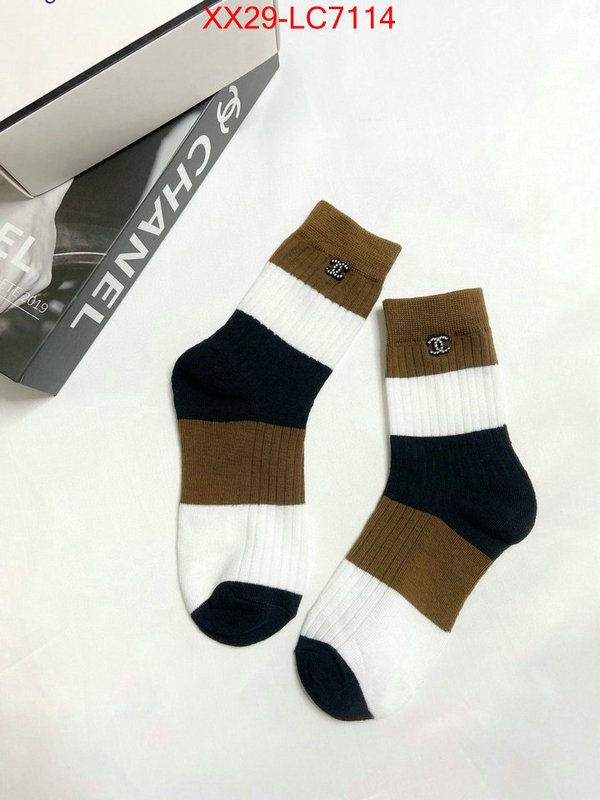 Sock-Chanel wholesale replica shop ID: LC7114 $: 29USD