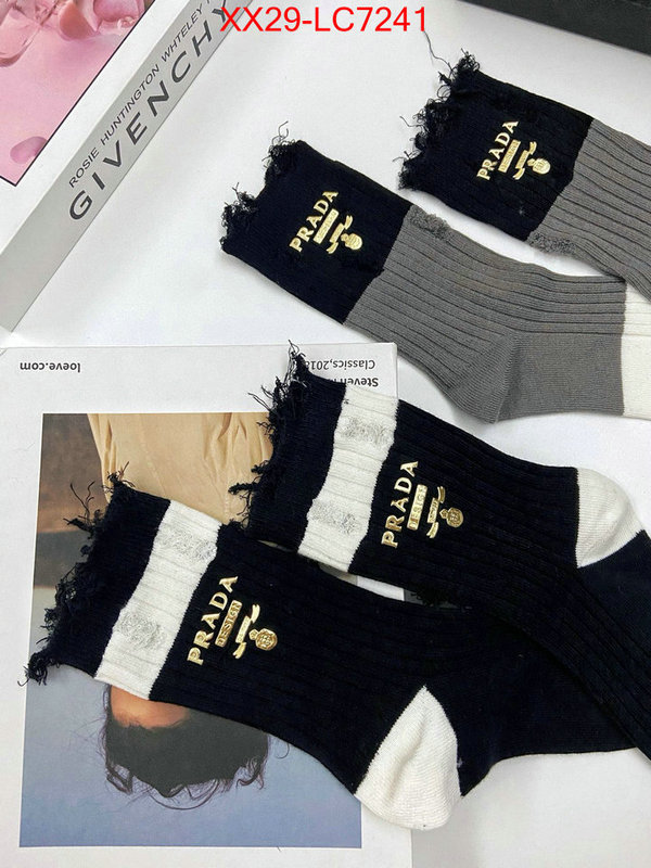 Sock-Prada fake designer ID: LC7241 $: 29USD