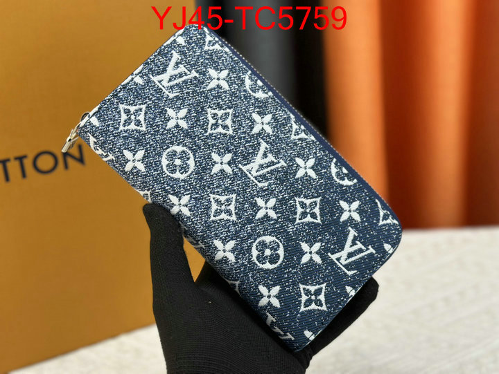 LV Bags(4A)-Wallet high quality aaaaa replica ID: TC5759 $: 45USD,