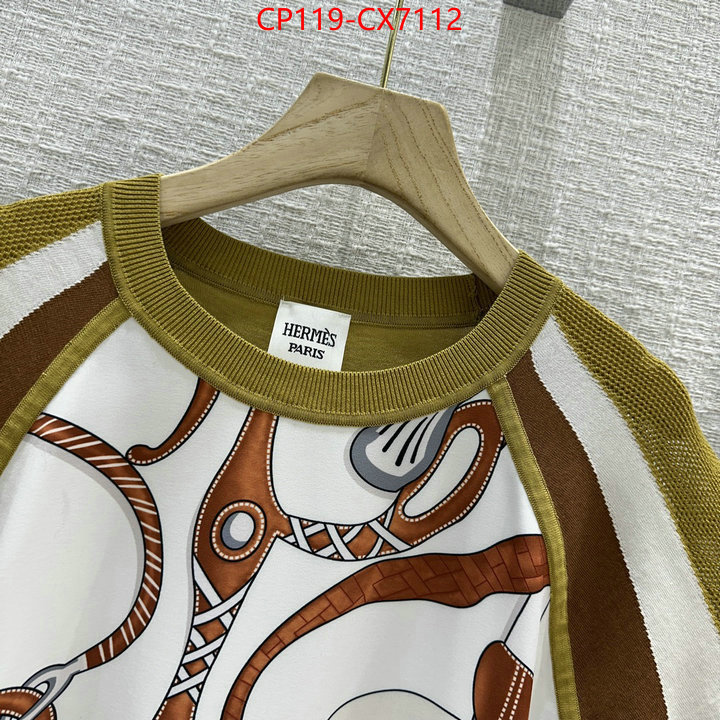 Clothing-Hermes top fake designer ID: CX7112 $: 119USD
