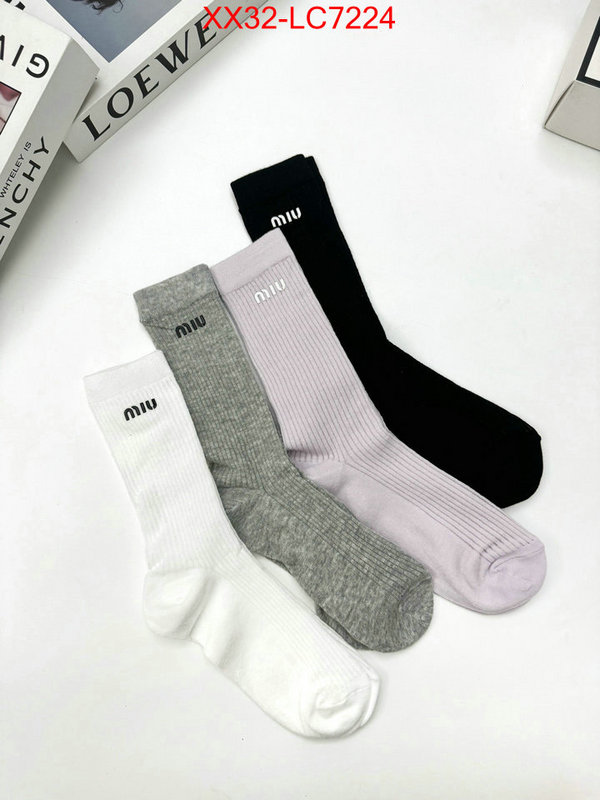 Sock-Miu Miu designer 7 star replica ID: LC7224 $: 32USD