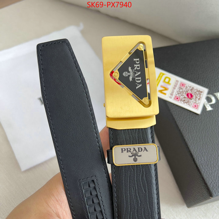 Belts-Prada fashion replica ID: PX7940 $: 69USD