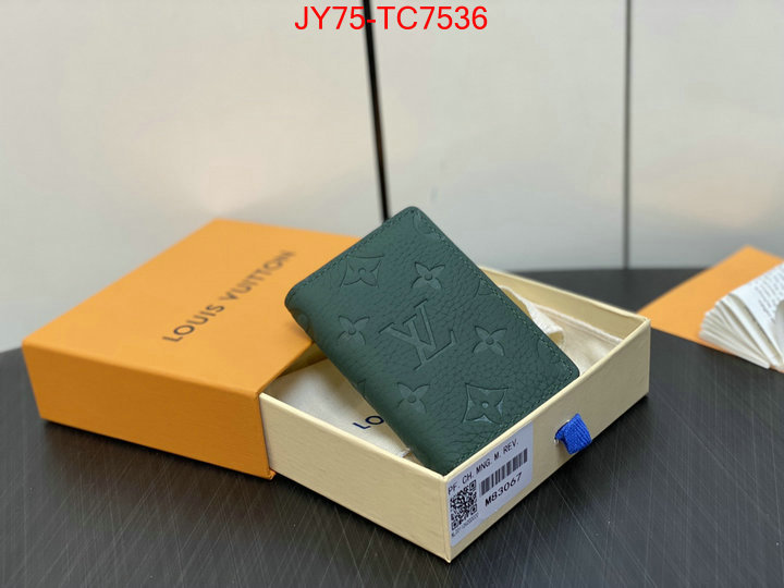 LV Bags(TOP)-Wallet wholesale ID: TC7536 $: 75USD,