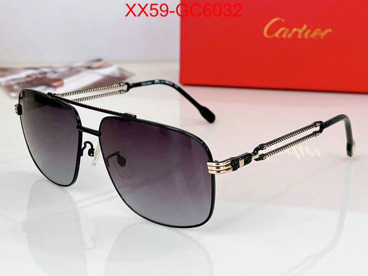 Glasses-Cartier brand designer replica ID: GC6032 $: 59USD