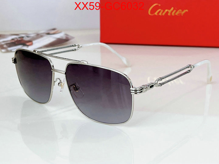 Glasses-Cartier brand designer replica ID: GC6032 $: 59USD