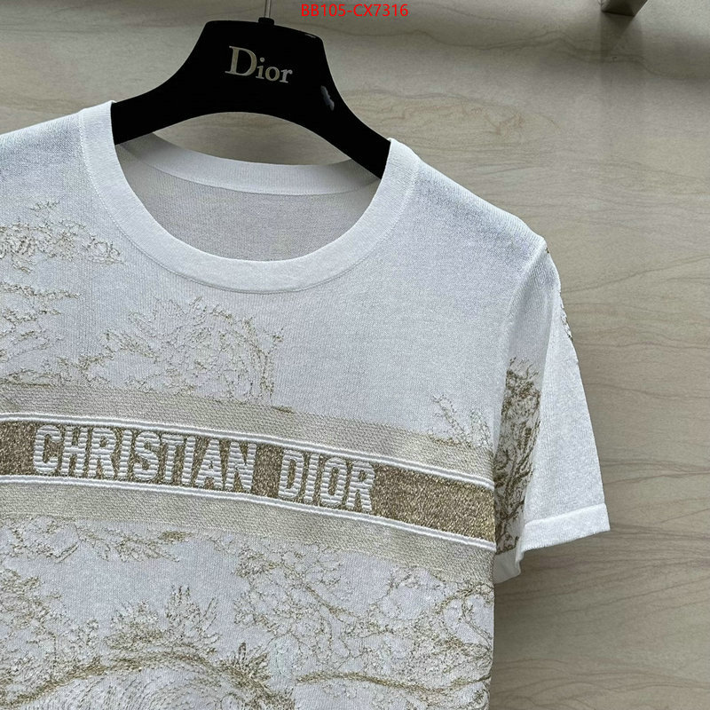 Clothing-Dior top brands like ID: CX7316 $: 105USD