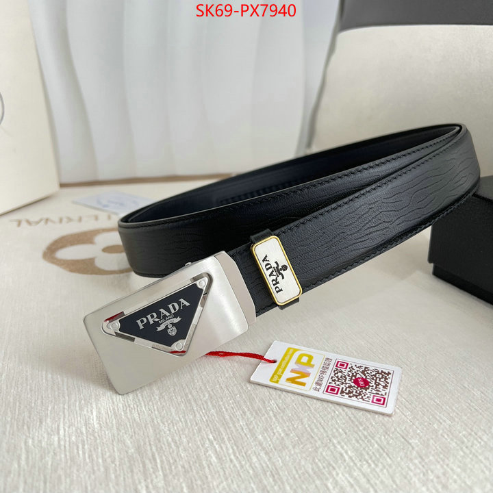 Belts-Prada fashion replica ID: PX7940 $: 69USD