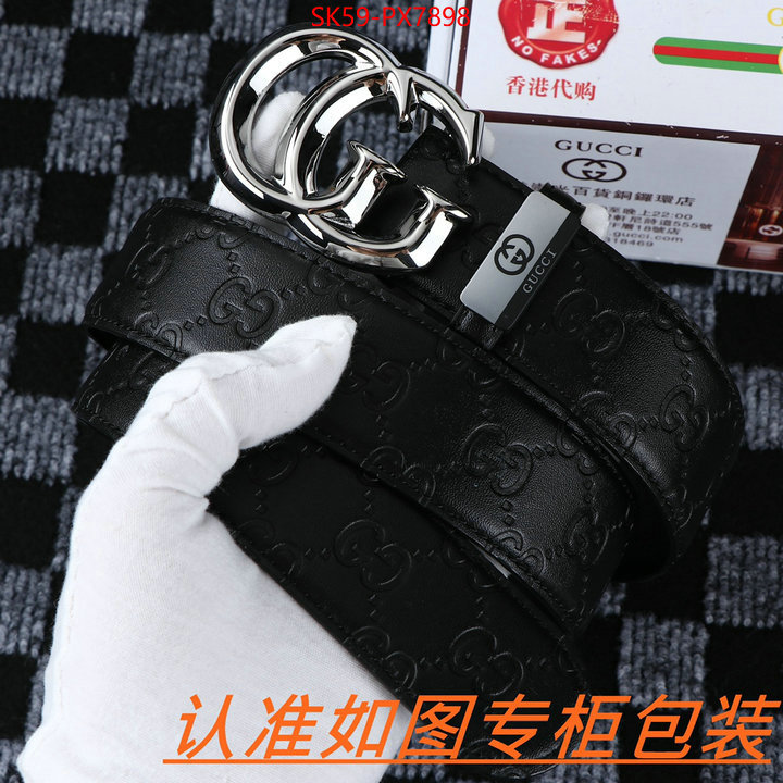 Belts-Gucci top 1:1 replica ID: PX7898 $: 59USD