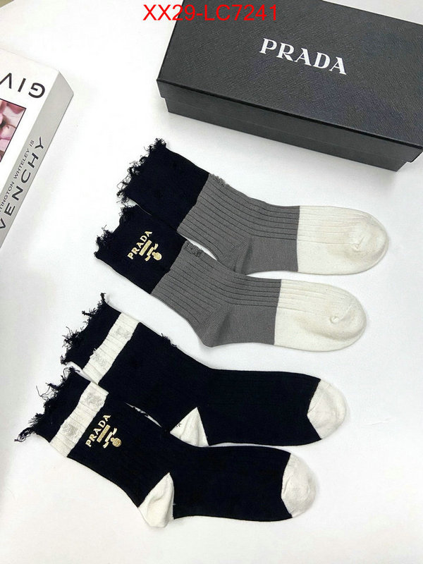 Sock-Prada fake designer ID: LC7241 $: 29USD