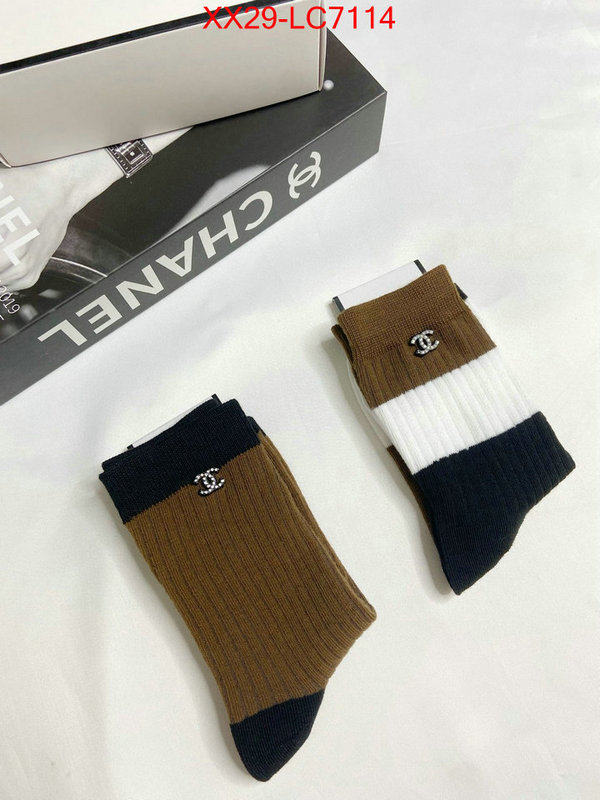 Sock-Chanel wholesale replica shop ID: LC7114 $: 29USD