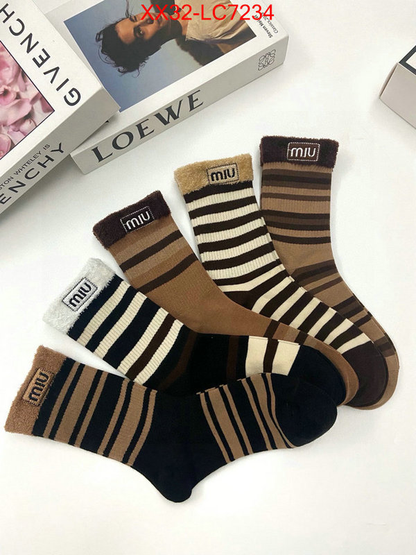 Sock-Miu Miu replcia cheap from china ID: LC7234 $: 32USD