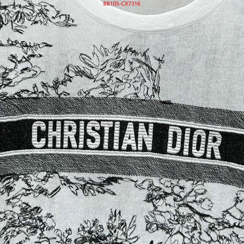 Clothing-Dior top brands like ID: CX7316 $: 105USD