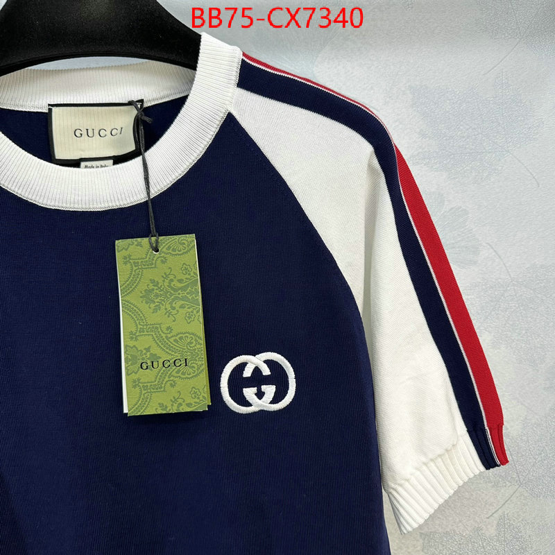 Clothing-Gucci where can i buy the best quality ID: CX7340 $: 75USD