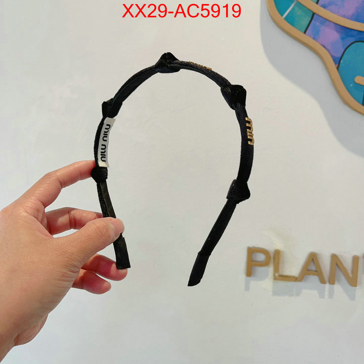 Hair band-MIU MIU luxury fake ID: AC5919 $: 29USD