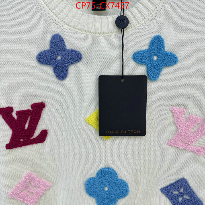 Clothing-LV designer 7 star replica ID: CX7457 $: 75USD