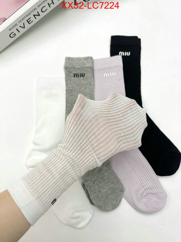 Sock-Miu Miu designer 7 star replica ID: LC7224 $: 32USD