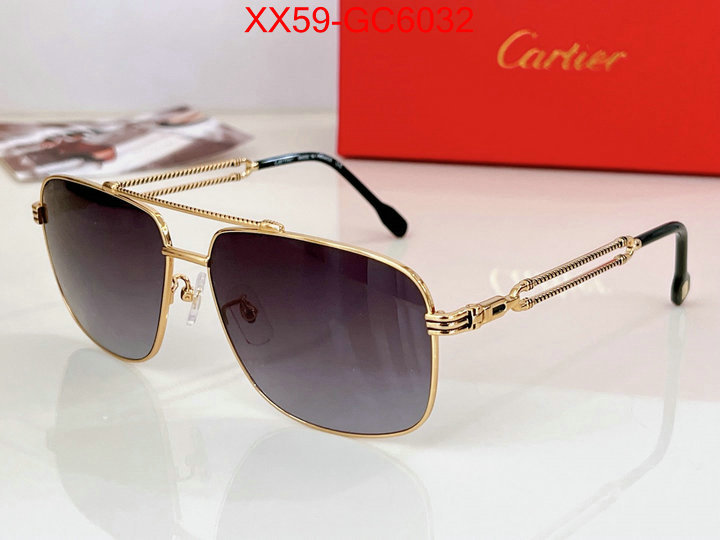 Glasses-Cartier brand designer replica ID: GC6032 $: 59USD