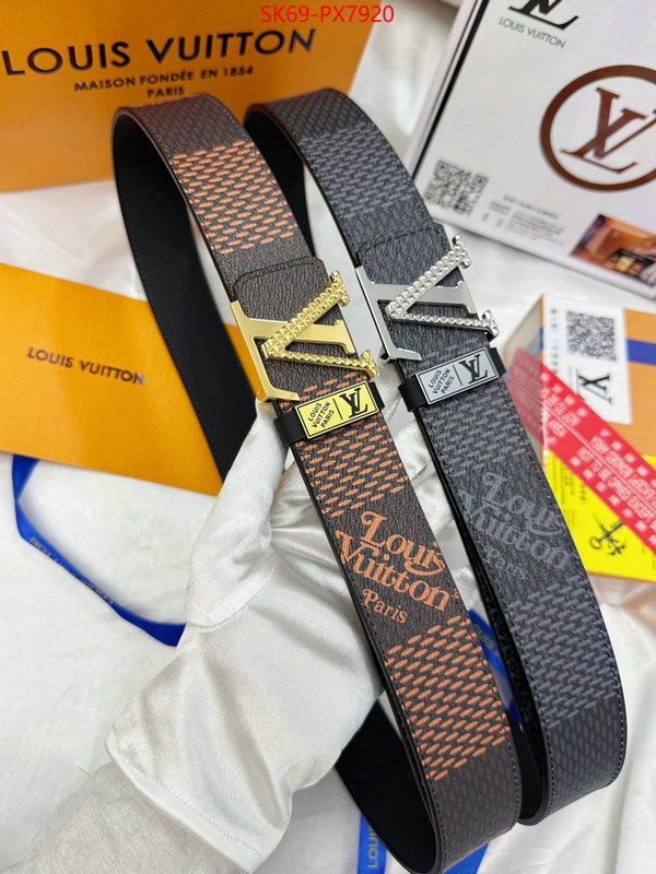 Belts-LV designer fake ID: PX7920 $: 69USD