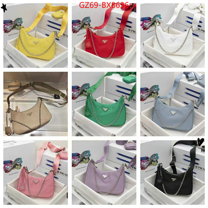 Prada Bags(4A)-Re-Edition 2005 china sale ID: BX8636 $: 69USD,