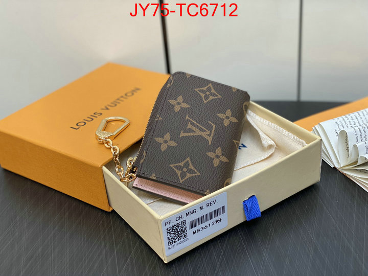 LV Bags(TOP)-Wallet replica aaaaa+ designer ID: TC6712 $: 75USD,