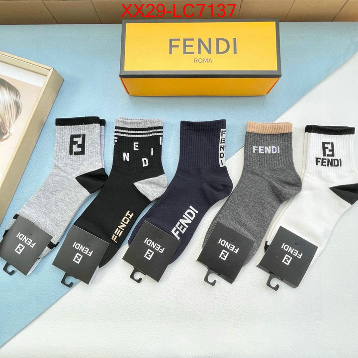 Sock-Fendi cheap high quality replica ID: LC7137 $: 29USD