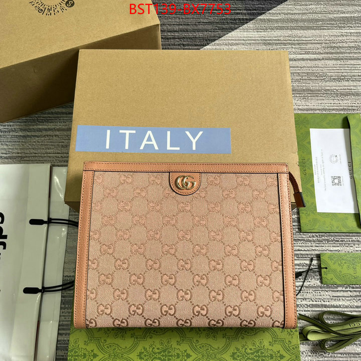 Gucci Bags(TOP)-Clutch- we provide top cheap aaaaa ID: BX7753 $: 139USD,