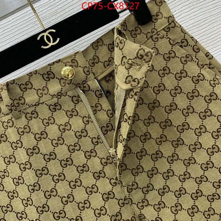 Clothing-Gucci designer high replica ID: CX8127 $: 75USD