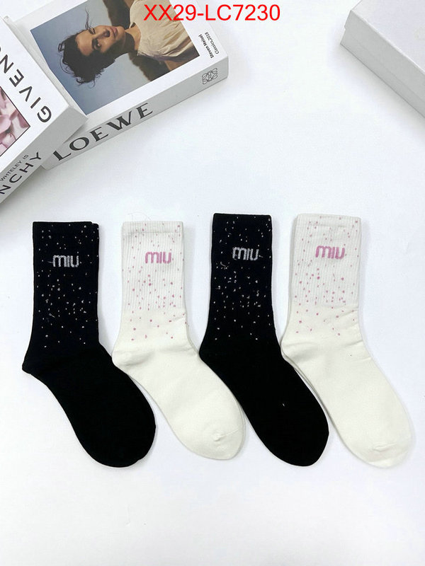 Sock-Miu Miu designer 7 star replica ID: LC7230 $: 29USD