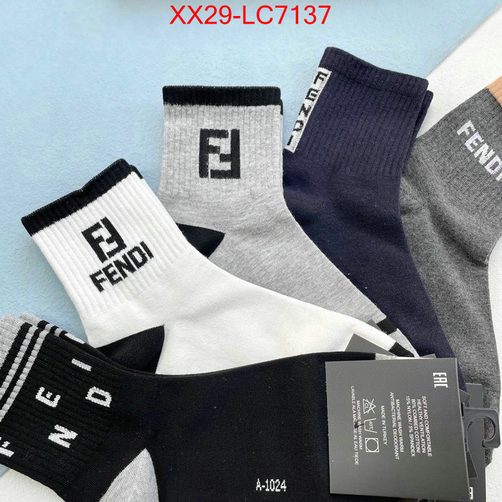 Sock-Fendi cheap high quality replica ID: LC7137 $: 29USD