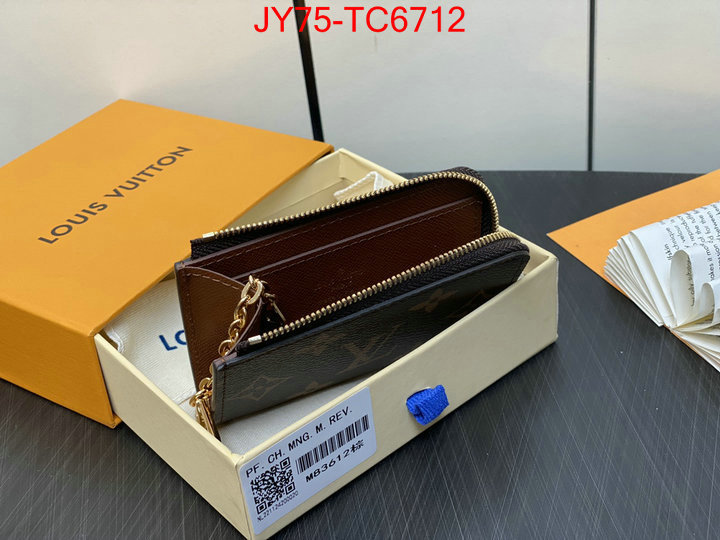 LV Bags(TOP)-Wallet replica aaaaa+ designer ID: TC6712 $: 75USD,